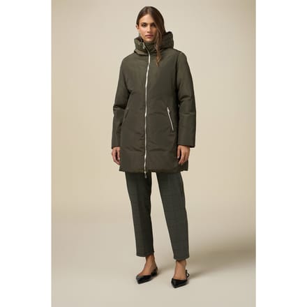 Oltre Reversible Parka With Hood Green Größe: 42 | Parkas Outlet | Damen | Grün