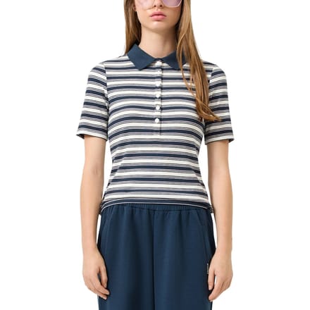 Q/S designed by - Dames t-shirt - Maat XS - Vrouwen - MARINE - Elastaan