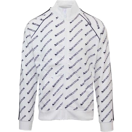 Aquascutum Heren Raglan Track Jacket met hoge kraag (Wit)