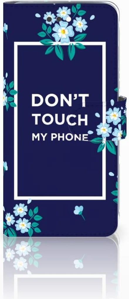 Apple iPhone 7 Plus | 8 Plus Portemonnee Hoesje Flowers Blue DTMP