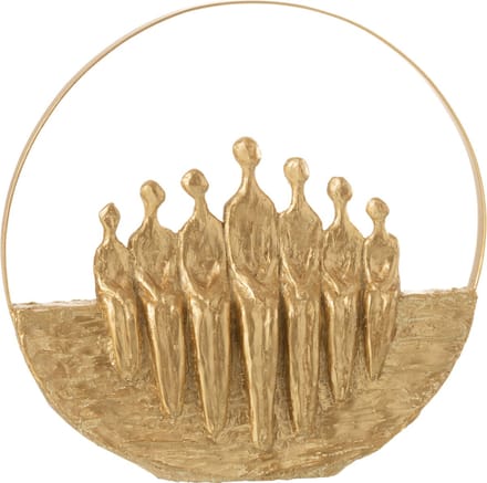 J-Line decoratie Figuren 7 Delig Cirkel - polyresin - goud