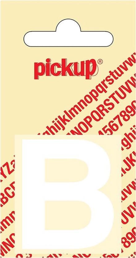 Pickup plakletter Helvetica 40 mm - wit B
