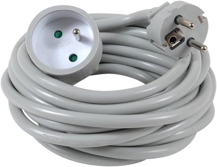 Verlengsnoer 5 Meter 3-aderig 1.5mm² Zwaar Gebruik (Grijs)