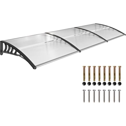 Outsunny Sun En Regen Bescherming Dak Voor Deuren 90X295X23,5 Cm