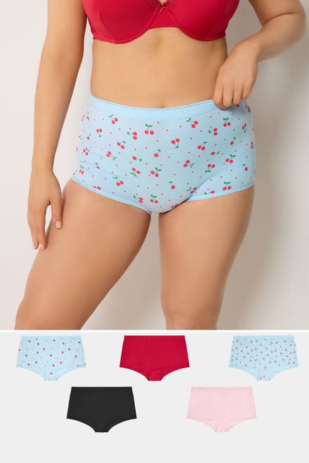 Yours 5Pack Blauwe Shorts Met Blueberryprint Size 62-64