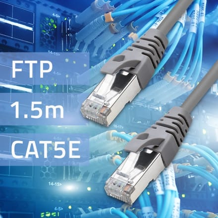 Qoltec FTP patchkabel |   CAT5e |   2x RJ-45 |   1,5m |   Hoge snelheid |   Goud |   Beschermd