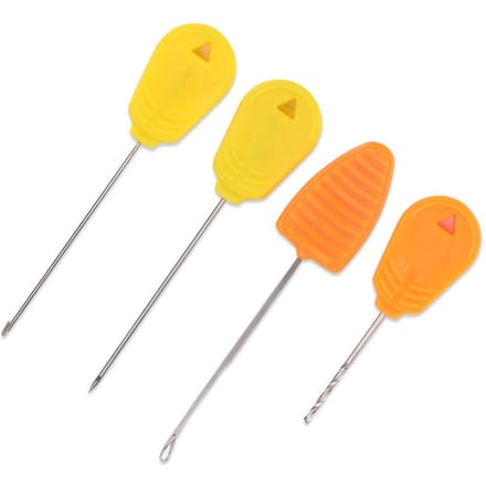 4 stuks/set Karpervissen Aas Aasboor Stringer Haaknaalden Set Haar Rigs Maakgereedschap yellow