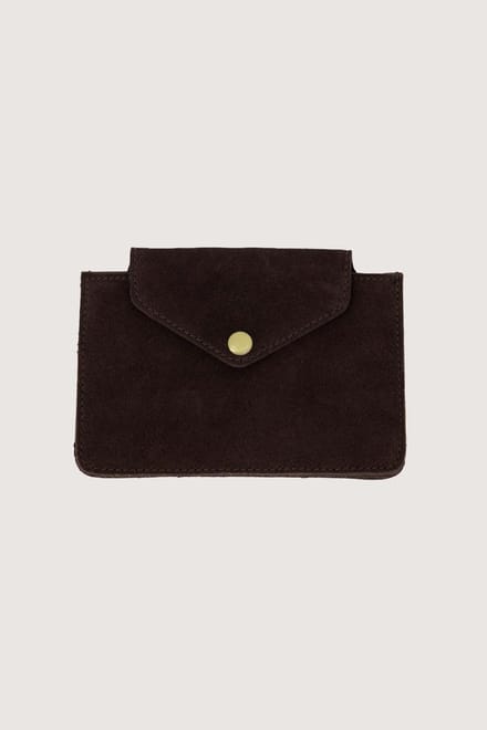 Zusss Suede Portemonee 100% Cow Leather Choco