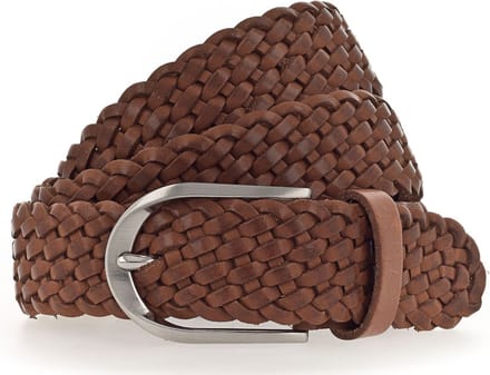 Vanzetti Leren riem Braided Women's Leather Belt W70 Mid Brown terracotta