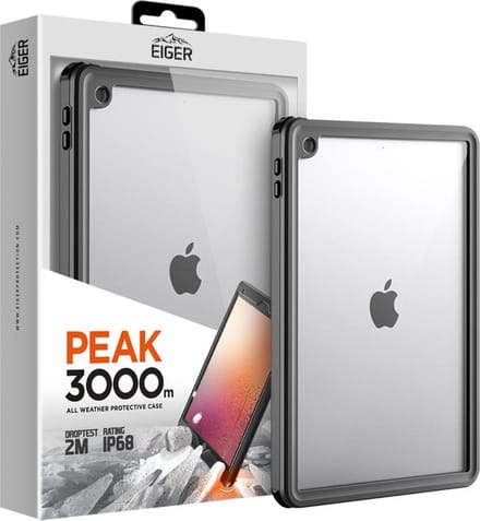 Eiger Peak 3000m iPad 10.2 (2019/2020/2021) Hoes Full Protect Zwart