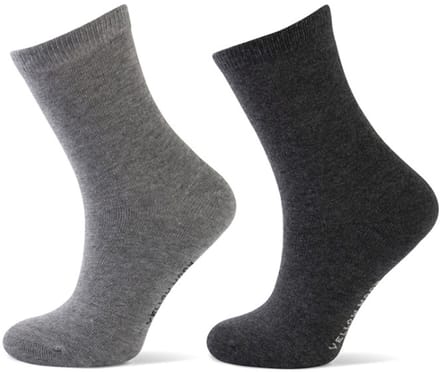 Yellow moon kindersokken 2-pack grijs/antraciet maat 35-38