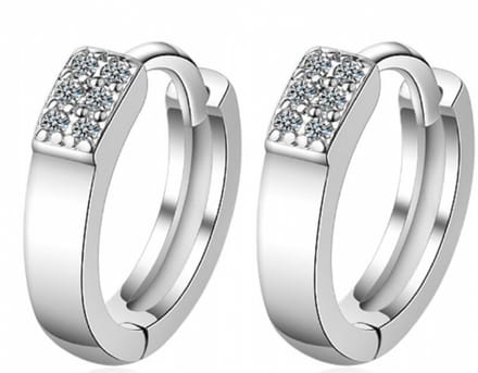 Oorringen Zilver - Zirkonia - 12 mm - Charme Bijoux