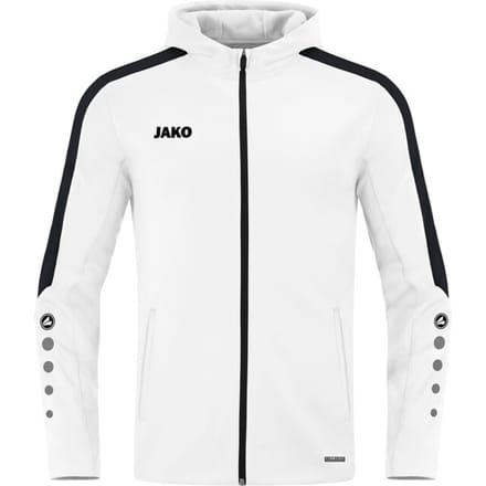 Jako Power Jas Met Kap Kinderen - Wit | Maat: 128