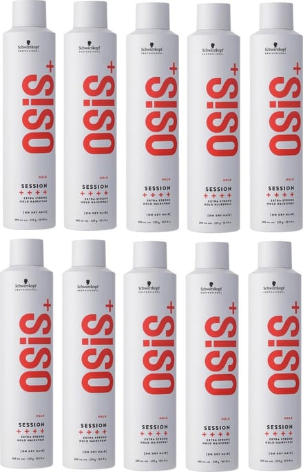 10x Schwarzkopf Osis Session Hairspray 500ml