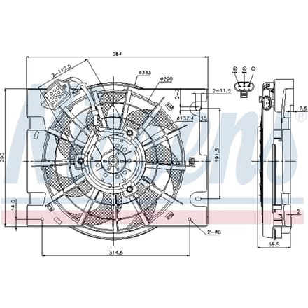 Ventilator, airco-condensator NISSENS 85186