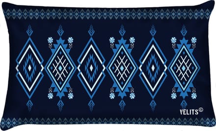 Sierkussen Home & Garden blauw tinten 40x60cm outdoor