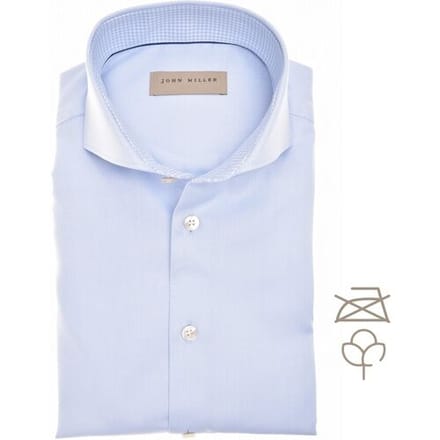 John Miller Overhemd Textured Perfection Shirt Licht Blauw / male