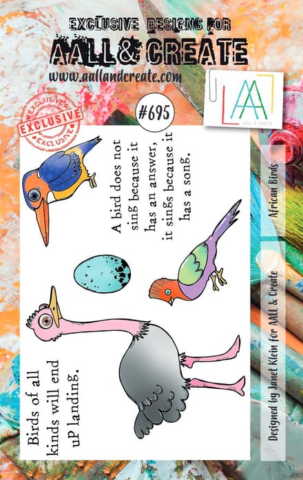 Aall & Create clearstamps A7 - African birds