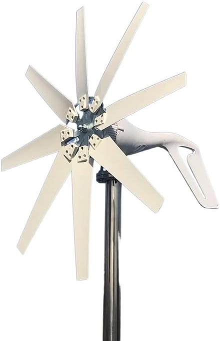 Windturbine Generator - Kleine Windmolen - Hernieuwbare Energie - MPPT Controllersysteem - 1000W 12V 24V - Wit