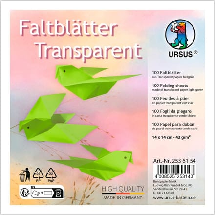 Transparant papier-vouwpapier - Lichtgroen
