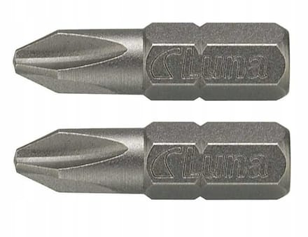 Luna Kruiskopschroefbit PH2 25mm - 2 stuks