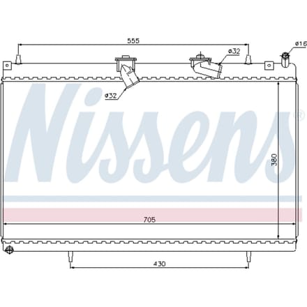 Radiator, motorkoeling NISSENS 63619
