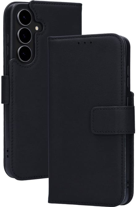 Mobiparts Leather Wallet Case geschikt voor Samsung Galaxy S25 FE - Zwart