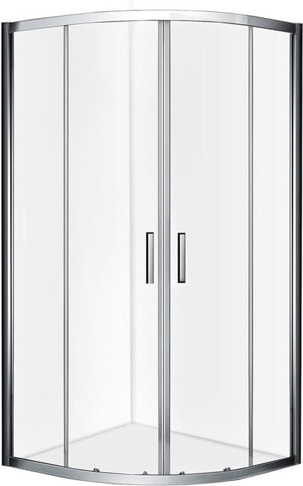 Diamond Line Enza - Douchecabine - 90x90  - Kwartrond - Chroom - Schuifdeur - Hoekinstap