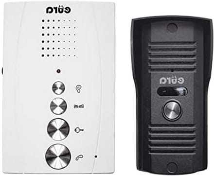Intercominstallatie Wit - Deurintercom Handsfree - Toegang Beveiligen - Twee Ingangen Openen - 23 x 89 x 137 cm - Wit