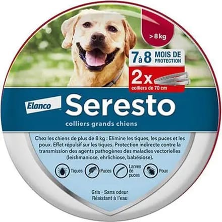Halsband voor grote hond Elanco Seresto (x2)