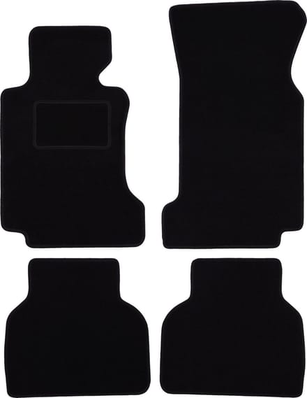 Zwarte velours vloermatten voor: BMW 7 E38 sedan (1994-2001)