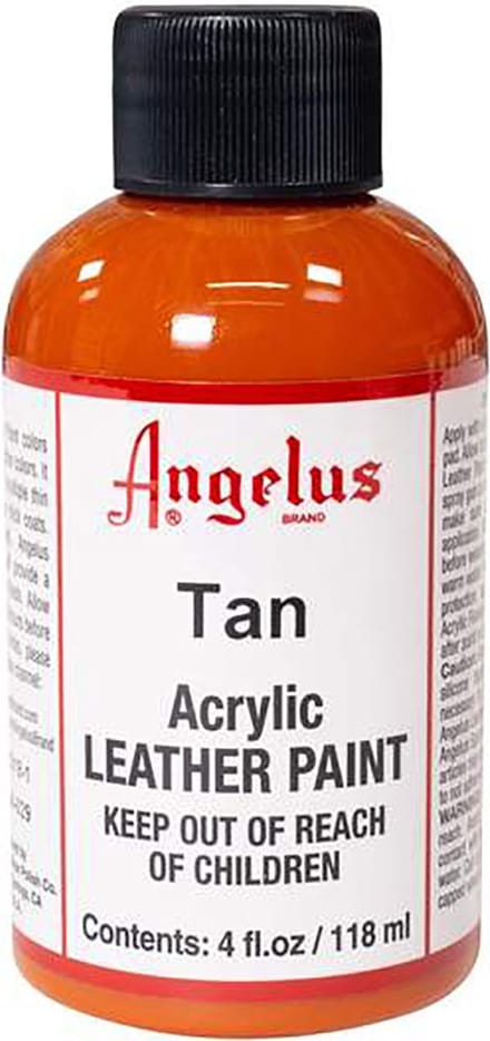 Angelus Leather Acrylic Paint - textielverf voor leren stoffen - acrylbasis - Tan - 118ml