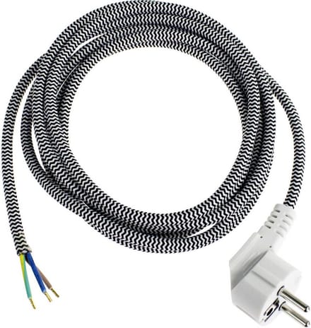 AS Schwabe 87202 Aansluitkabel Stroom Zwart/wit 3.00 m
