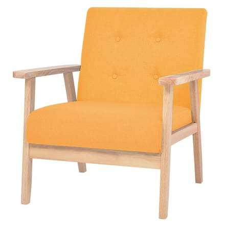 vidaXL - Fauteuil - stof - geel
