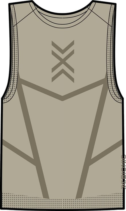 X-Bionic Xceed Run Tanktop Heren Sand/Dark Sand - S