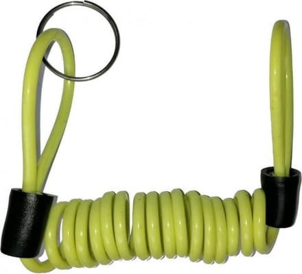 Herinneringskoord 120cm fluogeel voor schijfremslot motor scooter