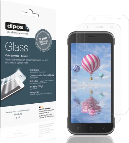 dipos – 2x Matte Pantserfolie geschikt voor Bluebird S10 | 9H Screenprotector