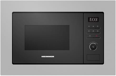 Heinner Inbouw Magnetron met Grill – 20 L – 800 W – Grill 1000 W – 5 Vermogensstanden – Digitaal LED-display – Ontdooifunctie – Snelkoken – 95 Min Timer – Kinderslot – RVS – 5 Jaar Garantie