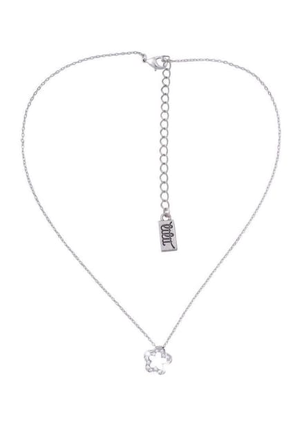 Behave Ketting met hangertje in bloemetjesvorm met steentjes