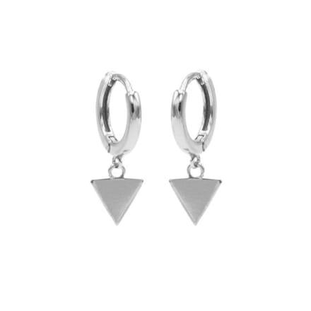 Karma Oorringen Hinged Hoops Triangle Zilver