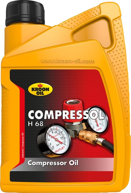Kroon-Oil Compressol H 68 - Compressorolie - Hoge Oxidatiestabiliteit - 1 Liter - Transparant