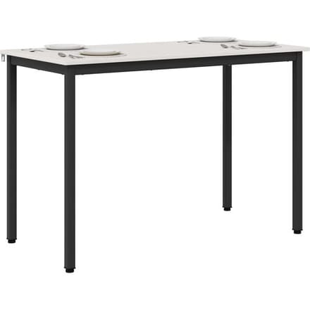 vidaXL - Eettafel - Wit - 110 - x - 55 - x - 75 - cm - Massief - grenenhout