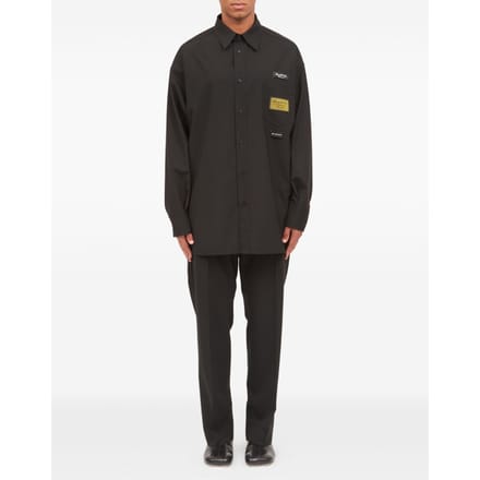 mm6 maison margiela shirt zwart man patch logo