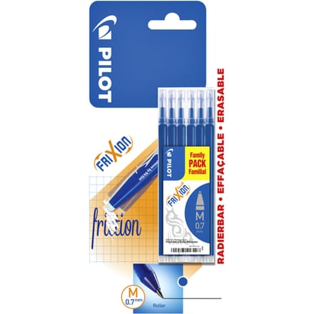 Rollerpenvulling Pilot friXion medium blauw 6 stuks