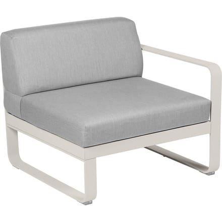 Fermob BELLEVIE Fauteuil Module rechts - A5 leemgrijs - 79 Flanelgrijs