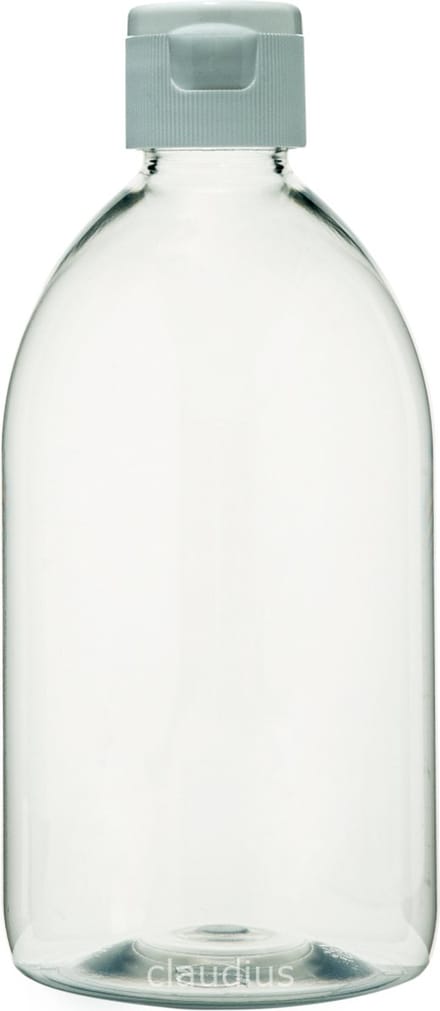 Lege Plastic Fles 500 ml PET transparant - met witte klepdop - set van 10 stuks - navulbaar - Leeg