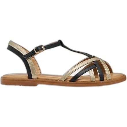 GEOX SANDAL KARLY MEISJES Sandalen - ZWART/PLATINA