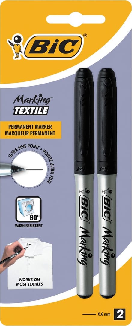 Textile Marker Zwart Bl2