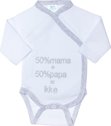 Petit villain romper - 50% papa + 50% mama = ikke Maat 62
