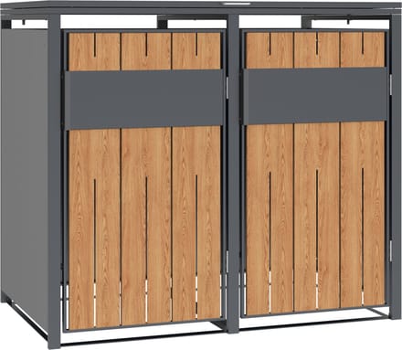 Viking Choice - Container ombouw - 2 containers - staal - antraciet, houtlook